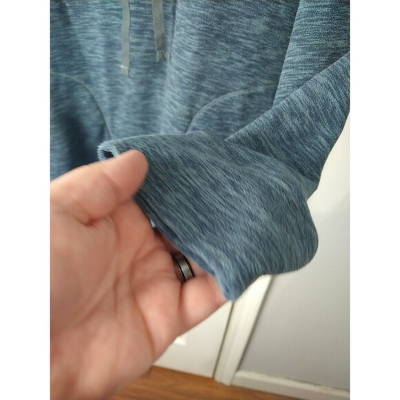 Stillwater Supply Pullover Sweatshirt Women M Blue Funnel Neck Fleece Pockets - Picture 5 of 8